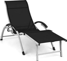 Blumfeldt Sunnyvale, шезлонг с подставка за крака, алуминий, 4 нива