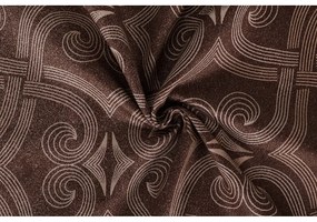 Кафяво памучно спално бельо от сатен за двойно легло 200x200 cm Pandora - Mijolnir