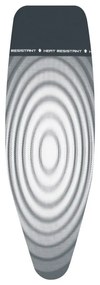 Калъф за маса за гладене Brabantia D 1003457, 135x45 см, 8 мм, Топлоустойчива зона за ютия, Тъмносив/Бял