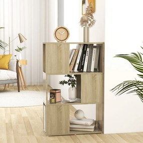 809074 vidaXL Библиотека, дъб сонома, 60x24x94 см, инженерно дърво