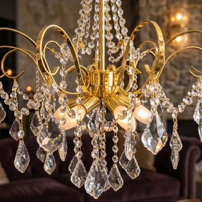Кристална висяща лампа SWE081-CP 60cm GOLD
