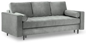 Светлосиво кадифено канапе Santo - Milo Casa