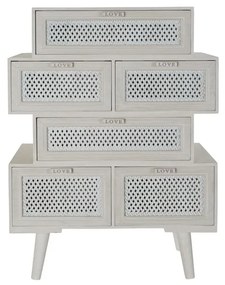 Скрин DKD Home Decor Дървен MDF Бял (60 x 32,5 x 84 cm)