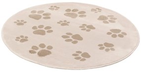Бежов детски килим ø120 cm Paws Light Beige – FD