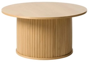 Кръгла масичка за кафе от дъб в естествен цвят ø 90 cm Nola - Unique Furniture