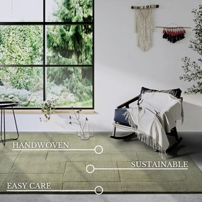 Зелен ръчно изработен вълнен килим 190x280 cm Charlotte – Villeroy&amp;Boch