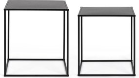 Черни метални масички за кафе в комплект 2 бр. 38x38 cm Alrik – Yes Everyday