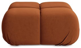 Оранжева кадифена модулна табуретка Lokua – Makamii