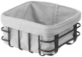 Черно-сива кошница за хляб с текстилна подплата , 19 x 19 cm - Hendi
