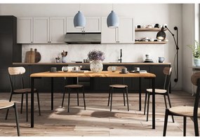 Дъбова маса за хранене 90x200 cm Abies - The Beds