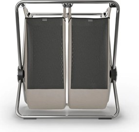 Светлокафяв текстилен сгъваем кош за пране 200 l – simplehuman