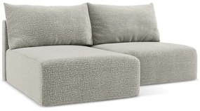 Светлосив разтегателен ъглов диван с място за съхранение (ляв ъгъл) Kalena – Makamii