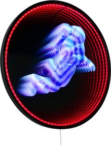 Черна стенна светлинна декорация за контакт ø 60 cm Duke – Reality