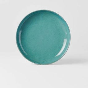 Дълбока керамична чиния в тюркоазено синьо, ø 20 cm Peacock - MIJ