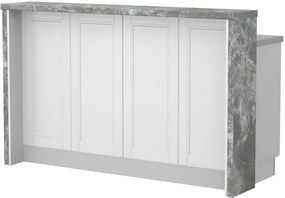 Бар Пейка Tahoma-Length: 160 cm-White matte-Siena Marble