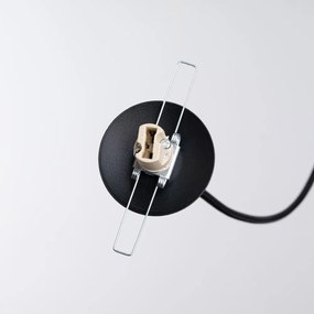 Бяло/черно висящо осветително тяло със стъклен абажур Belinda – Sollux