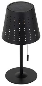 Външна настолна лампа черна с LED 3-степенна димируема акумулаторна и слънчева - Ferre