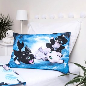 Синьо памучно детско спално бельо за детско креватче 100x135 cm How to Train Your Dragon "Babies" – Jerry Fabrics