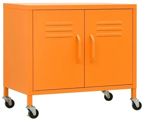 336264 vidaXL Шкаф за съхранение, оранжев, 60x35x56 см, стомана