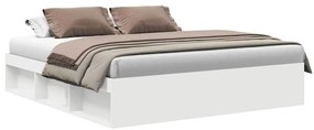 3203880 vidaXL Рамка за легло, бяла, 180x200 cм, Super King Size