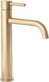 Смесител за мивка Rea Lungo Brush Gold high