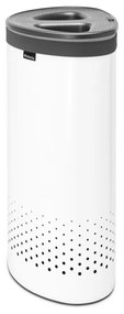 Кош за пране Brabantia Selector 1003787, 55 л, 2 отделения, Вентилационни отвори, Пълнене без отваряне, Бял