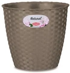 Stefanplast - Кръгла кашпа Natural Line 29 см - беж