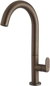 Смесител за умивалник висок с клапан Clic-Clac Slim Vicario-бронз