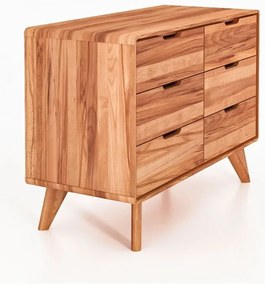 Нисък скрин от букова дървесина 90x63 cm Greg - The Beds