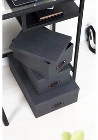 Комплект от 3 черни кутии за съхранение Inge - Bigso Box of Sweden