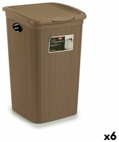 Кош за Пране Stefanplast Elegance Бежов Пластмаса 50 L 36,5 x 54,5 x 38 cm (6 броя)