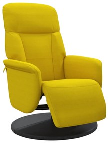 356687 vidaXL Реклайнер стол с поставка за крака, жълт, кадифе