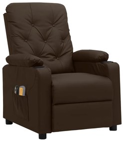 3098871 vidaXL Електрически масажен стол,кафяво, изкуствена кожа