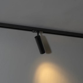 Модерен черен прожектор за 1-фазова 35 мм релсова система - Iconic Jeana Luxe