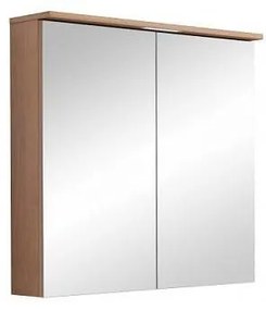 Огледален шкаф за баня ANIELA-75 6019-75, Inter Ceramic, с LED осветление, PVC, 60х70х17см