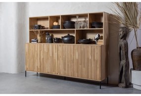 Библиотека от декор от дъб в естествен цвят 200x150x44 cm Gravure – WOOOD