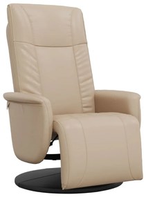356508 vidaXL Наклоняем стол с поставка за крака, капучино, изкуствена кожа