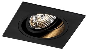 Комплект от 6 Модерен вграден прожектор черен регулируем - Chuck 70