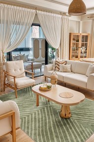 Килим Sftkece023, цвят Зелен, 80 x 300 см