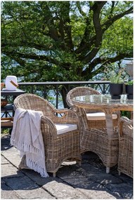 Ратанови градински столове в комплект от 2 бр. в естествен цвят Larisa – House Nordic