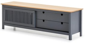 Сива дървена маса за телевизор Bruna - Marckeric