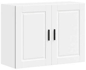 854067 vidaXL Кухненски стенен шкаф Porto, бял, инженерно дърво