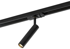 Модерен черен прожектор за 1-фазна релсова система - Iconic Ivy