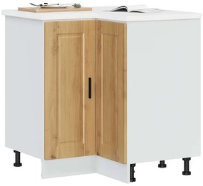 853996 vidaXL Кухненски ъглов шкаф Porto, дъб артизан, инженерно дърво