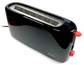 Тостер HOMA HT-5980, 700W, Широк слот за филийки, 6 степени, черен