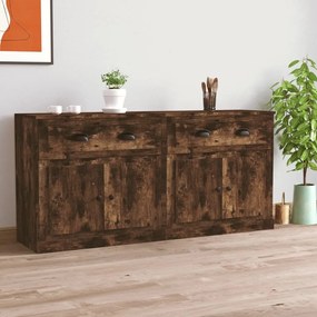 3185268 vidaXL Сайдборди, 2 бр, опушен дъб, инженерно дърво