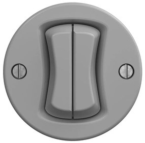 Kliklap - Ретро двойно стълбищно ключе без рамка №6+6 сиво