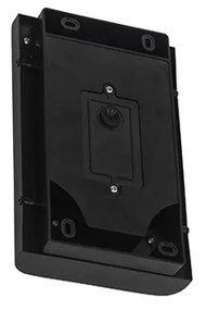 Стенна лампа черна с LED IP44 с датчик за движение - Khuvan