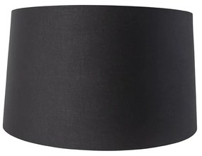 Абажур от памук черен 45/50/28 със златен интериор