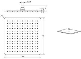 Душ глава от неръждаема стомана в лъскаво сребристо Slim – Sapho